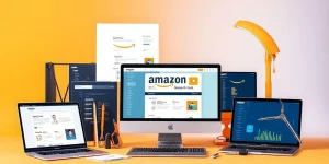 Colorful assortment of Amazon research tools on display.
