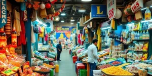 Marketplace with diverse sellers and affordable products.
