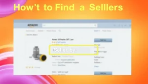 Amazon seller page with highlighted 'Sold By' section.