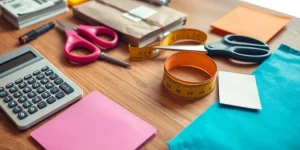 Photograph of tools for online selling on Amazon FBA.