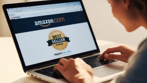 best seller badge on laptop