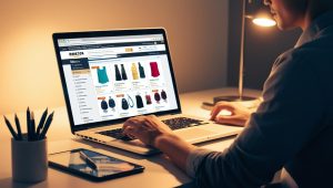 someone searching for products to resell on amazon