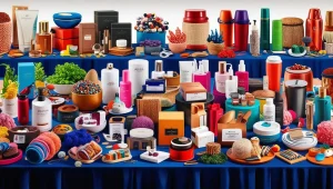 Table full of different products that have trended over the years