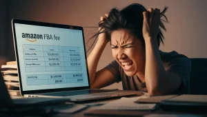 person stressed trying to understand amazon fba fees