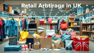 Colorful assortment of retail products for arbitrage.
