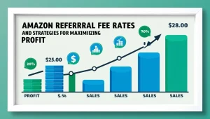 graph showing how to increase profit with amazon referral fee