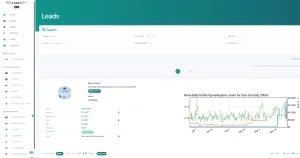 screenshot of FBAleadsUK.com website dashboard