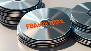 pile of software discs with top one saying FBAmultitool