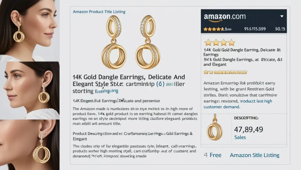 amazon listing of gold earnings