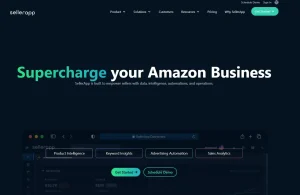 screenshot of sellerapp landing page